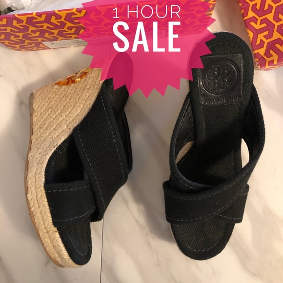 Tory Burch Shoes - Tory Burch Kristen canvas heels size 5.5